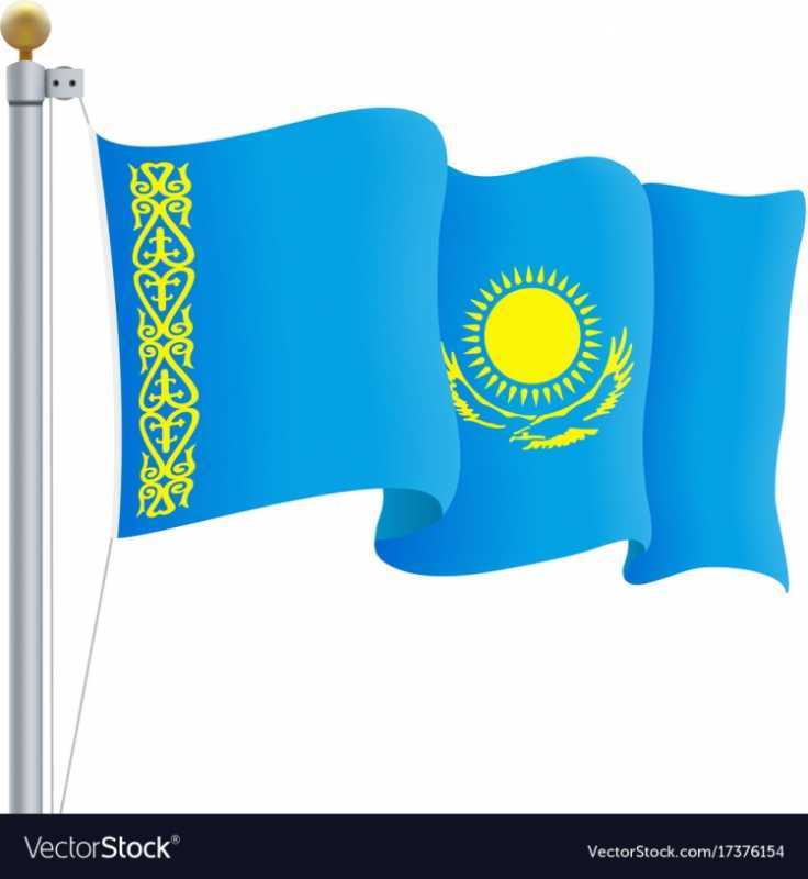 Флаг Казахстана 4к