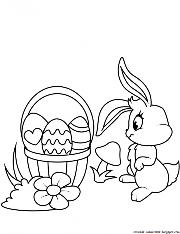 Раскраска пасхальные мотивы