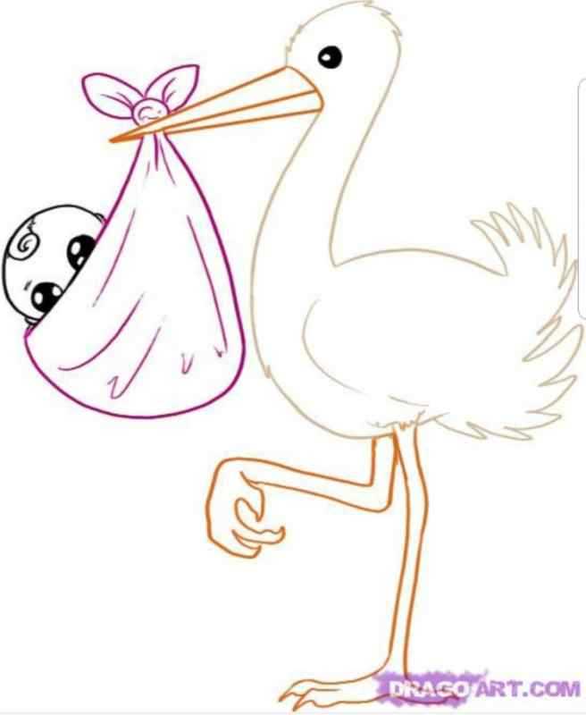 Аист с ребенком