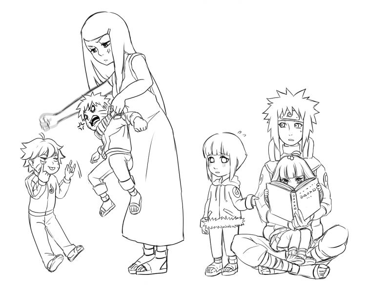 Наруто раскраска Химавари