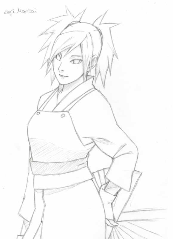 Рисунки карандашом из Наруто Темари