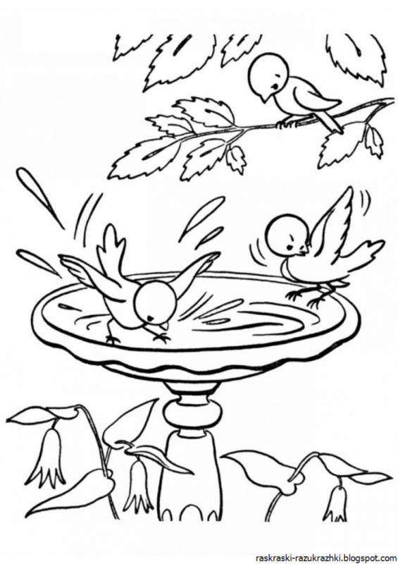 Раскраска. Весна