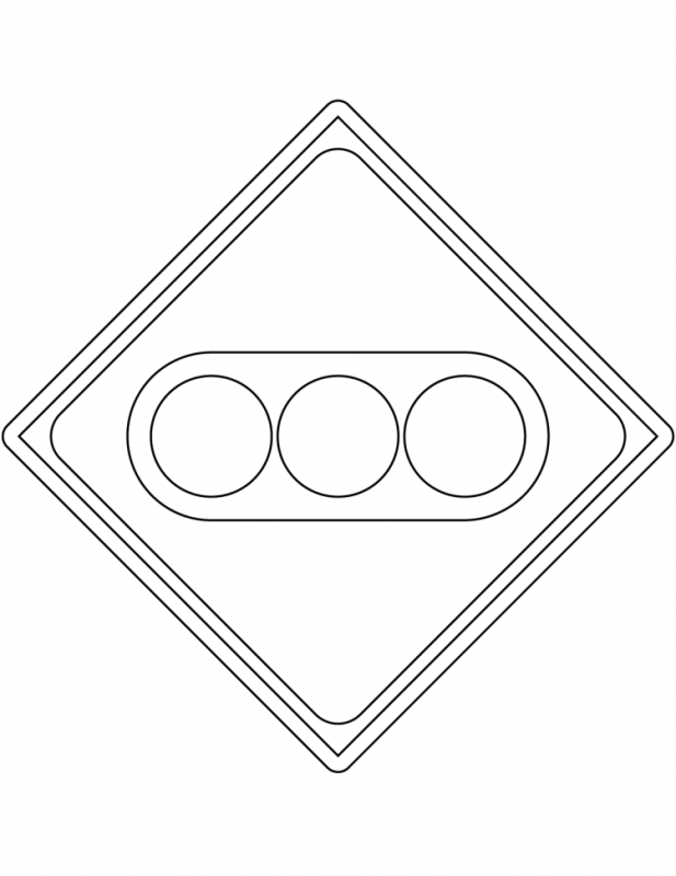 Трафареты знаков дорожного движения для детей