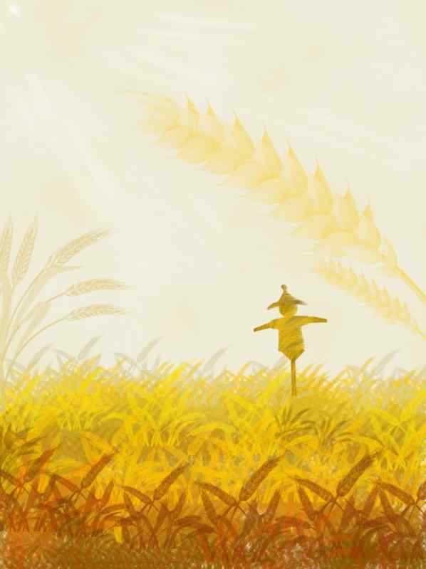 Рисование поле с колосьями