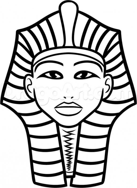 Маска Тутанхамона раскраска
