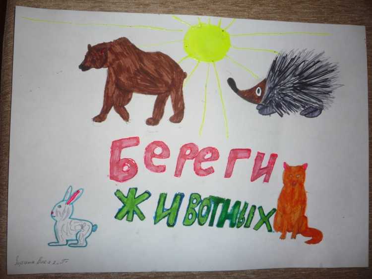 Рисунок берегите животных