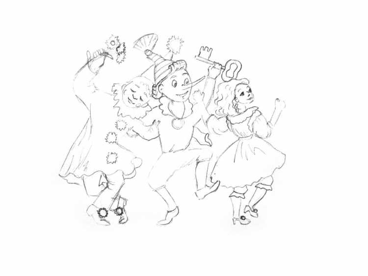 Раскраска. Пиноккио