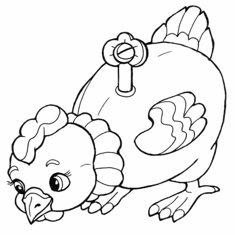 Зовут цыплят раскраска