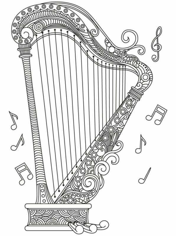 Трафареты музыкальных инструментов