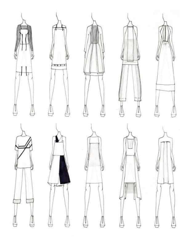 Эскиз современной одежды