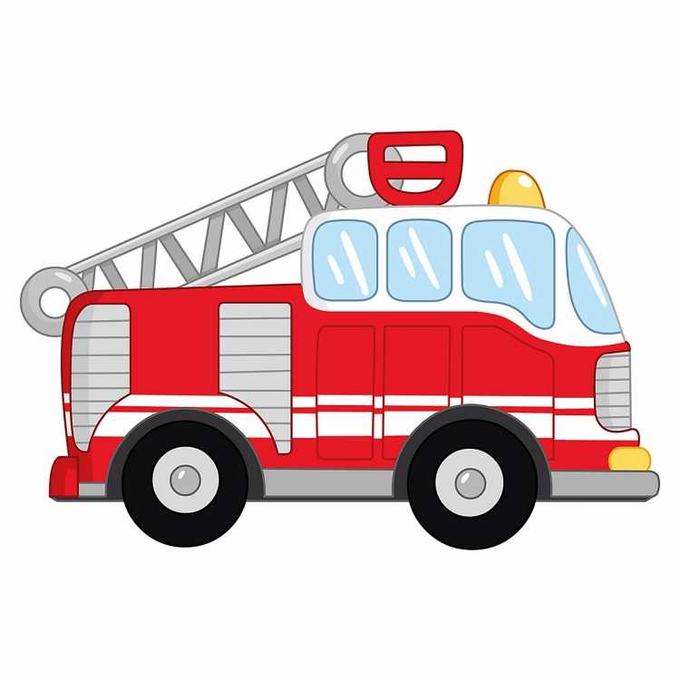 Пожарная машина печать