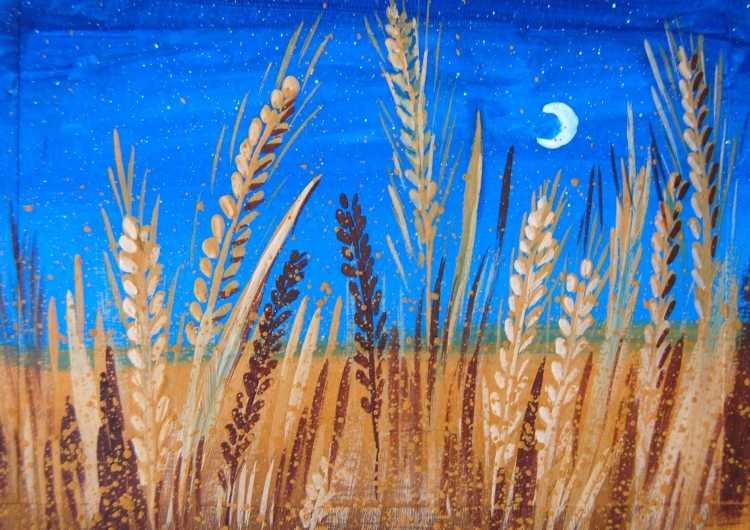 Пшеничное поле правополушарное рисование