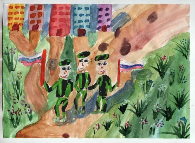 Военно патриотический рисунок