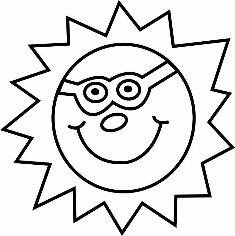 Солнце раскраска