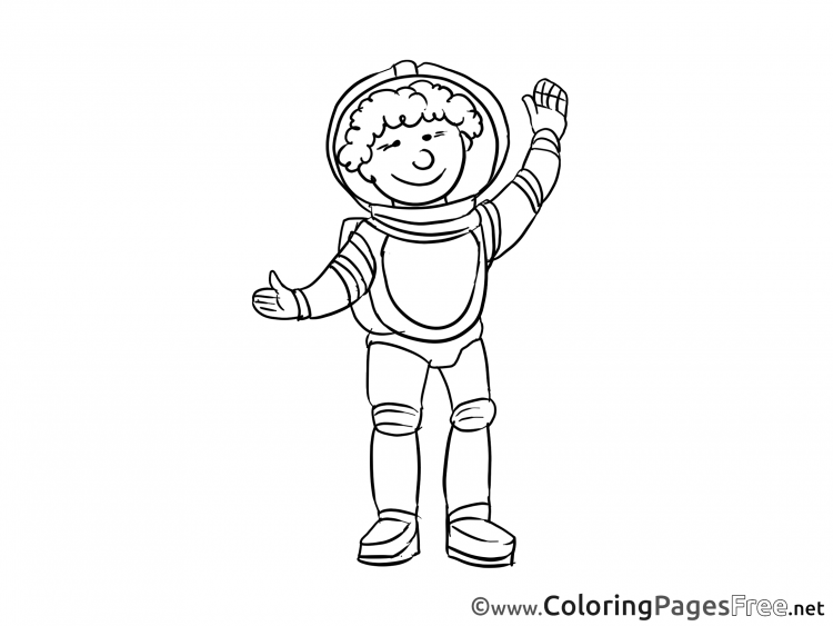 Космонавт раскраска