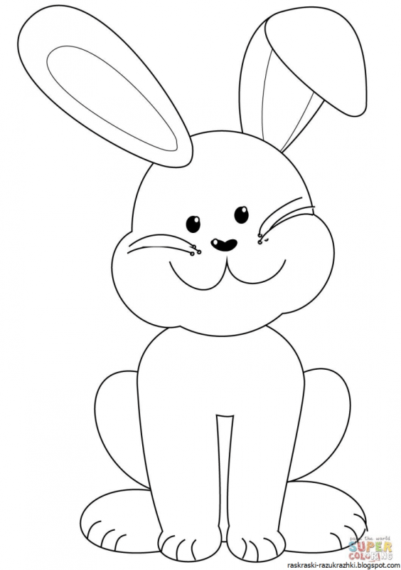 Заяц раскраска