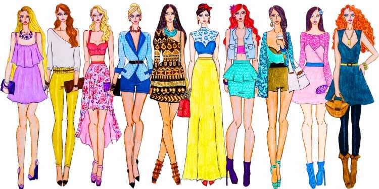 Одежда рисовка современная