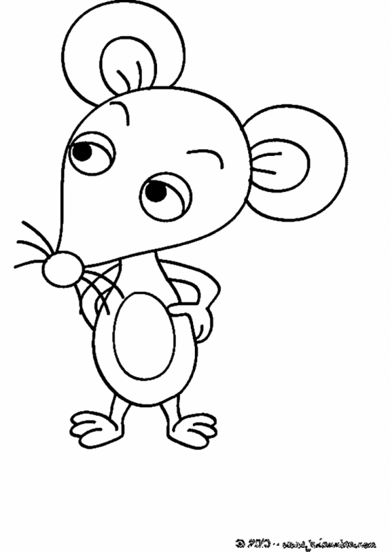 Раскраска мышка с сыром