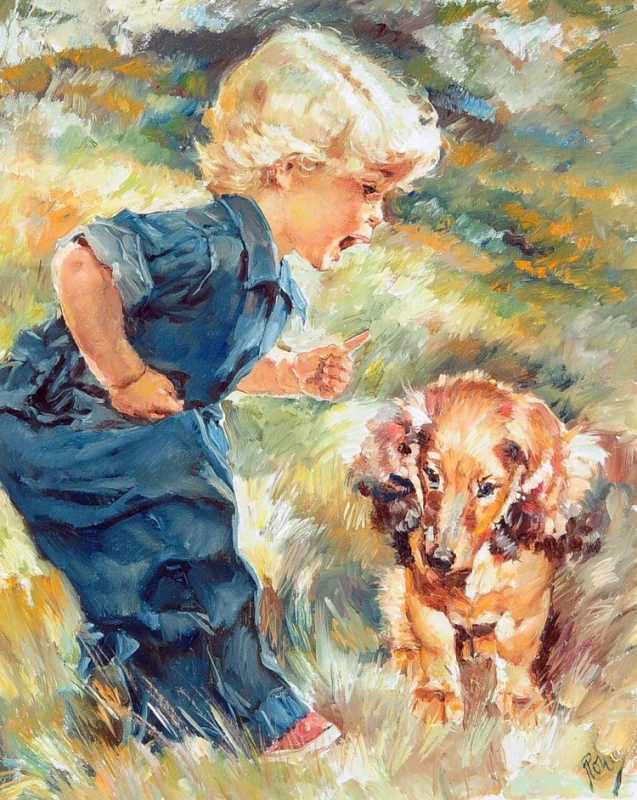 Художник Charles roka картины дети