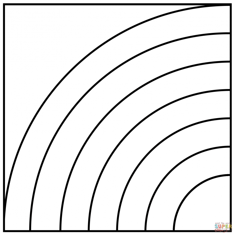 Радуга трафарет для детей