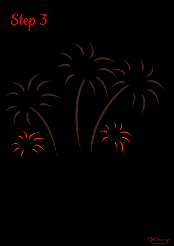 Салют раскраска для детей