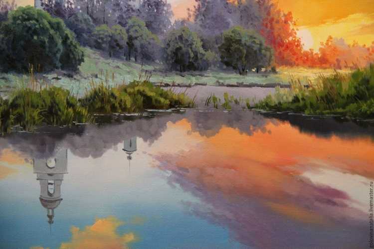 Пейзаж на холсте