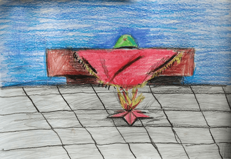 Вечный огонь рисунок