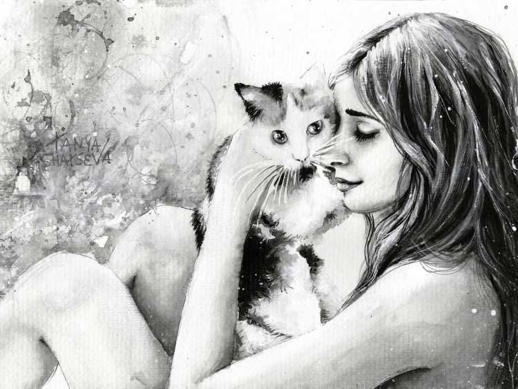 Красивая девушка рисунок