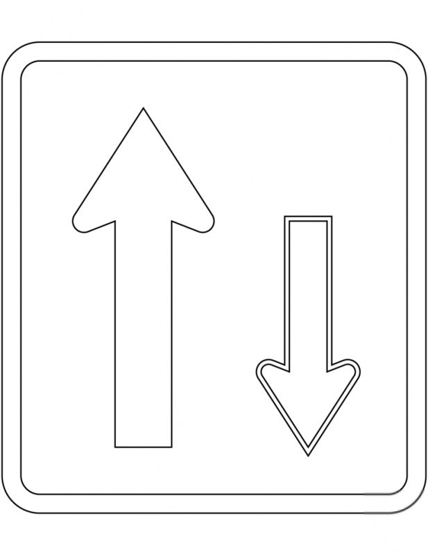 Знак Главная дорога для раскрашивания