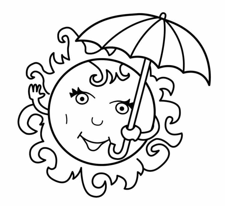 Маска солнце раскраска