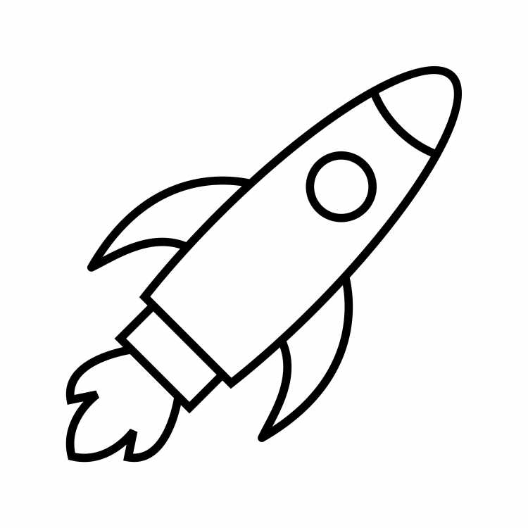 Рисование ракеты из геометрических фигур