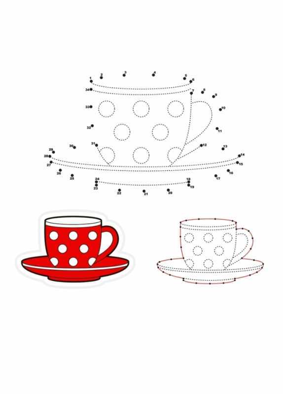 Кофе раскраска для детей