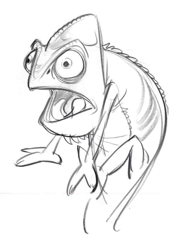 Эскиз мультяшного персонажа