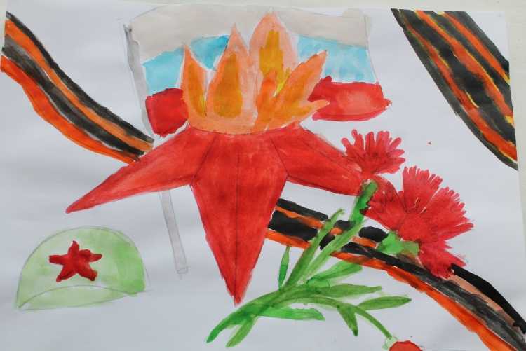 Вечный огонь рисунок