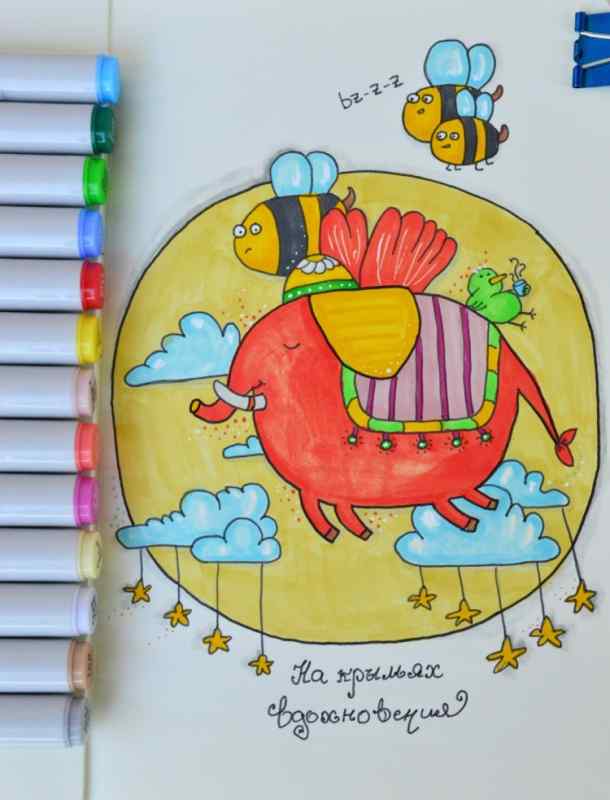 Простые рисунки фломастерами для детей