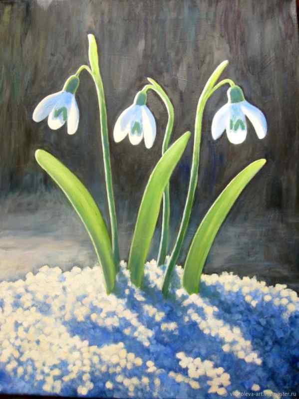 Подснежники аппликация для детей