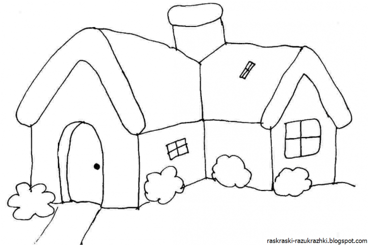 Раскраски для девочек домики