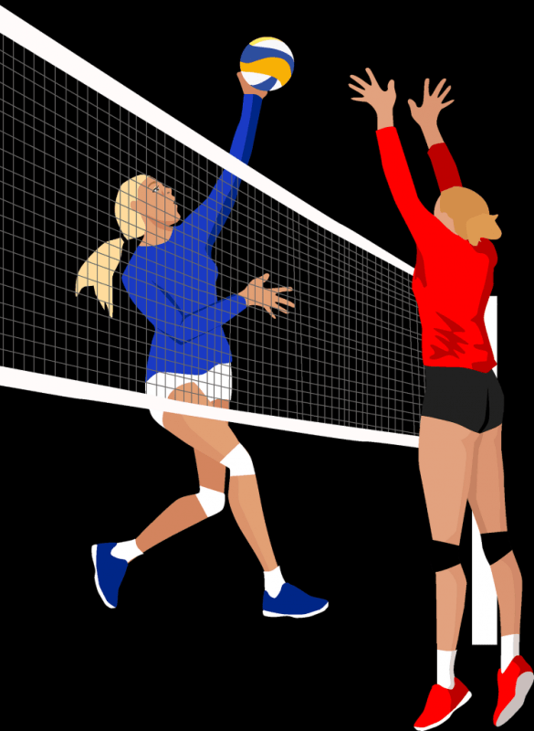 Пляжный волейбол иллюстрация