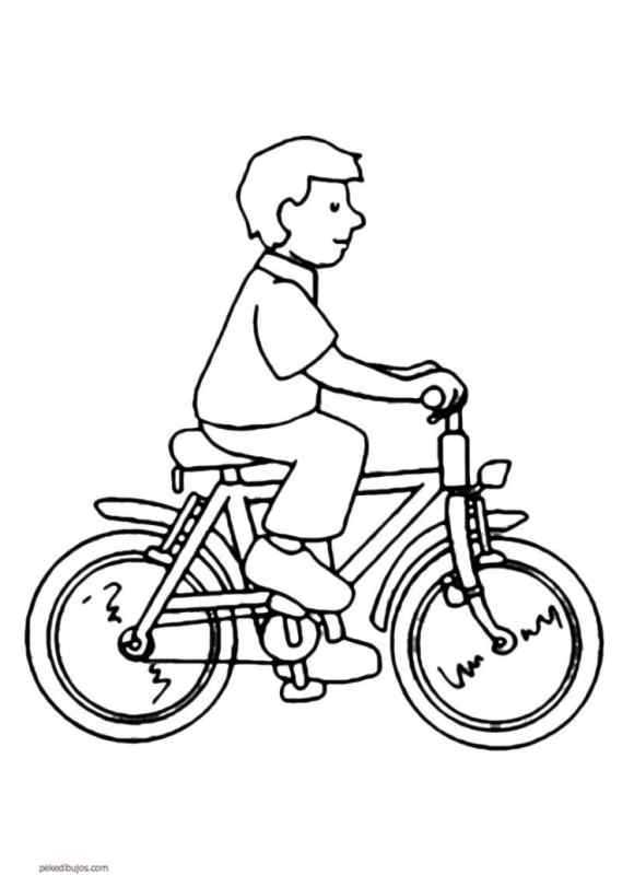 Ребенок на велосипеде мультяшный