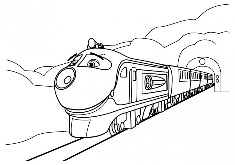 Раскраска поезд