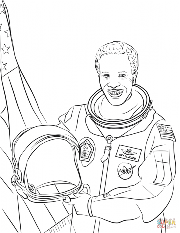 Космонавт раскраска для детей