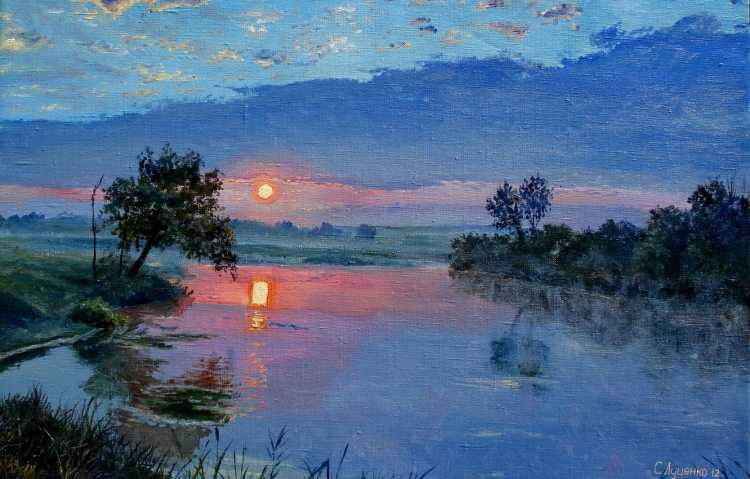 Картина "вечер в Абхазии" - художник