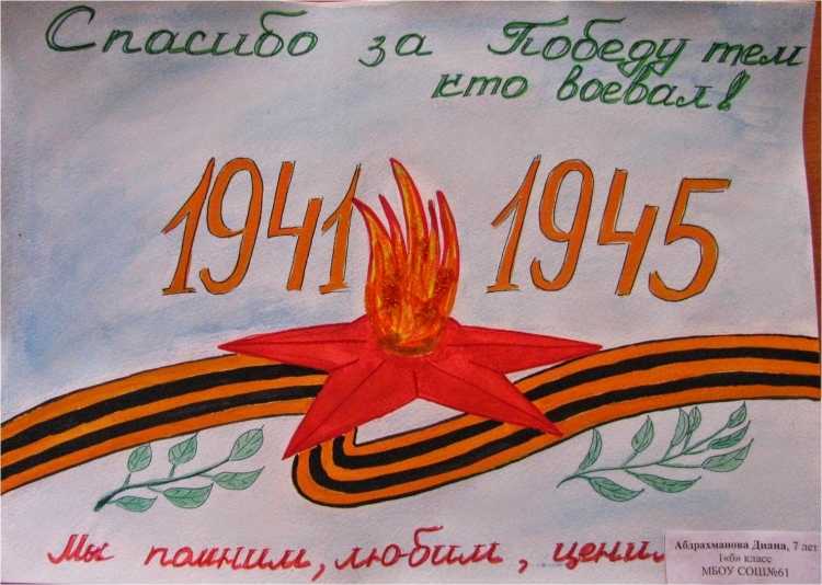 Плакат на тему день Победы