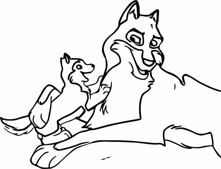 Красный волк раскраска