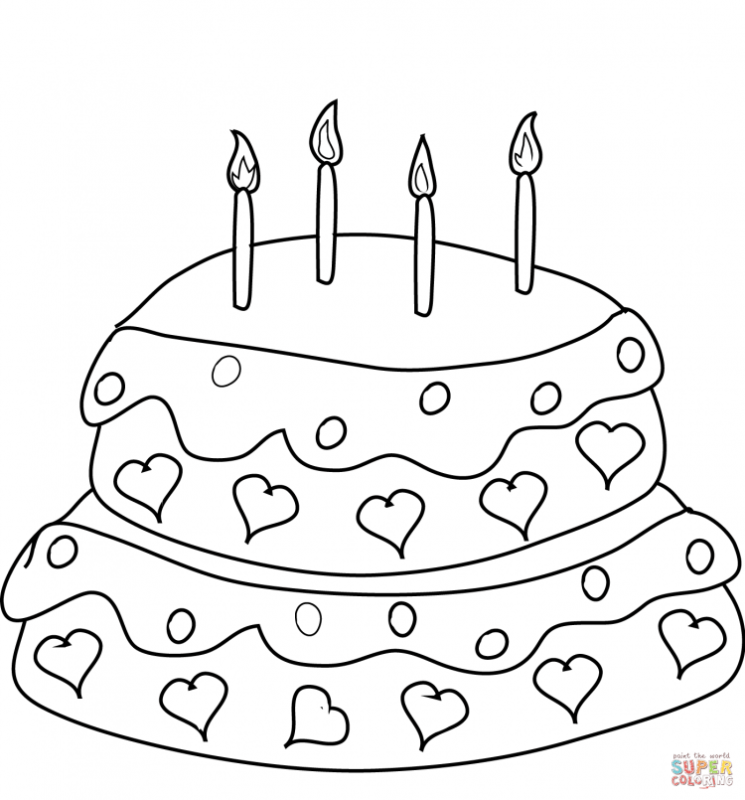 Раскраска "с днем рождения!"