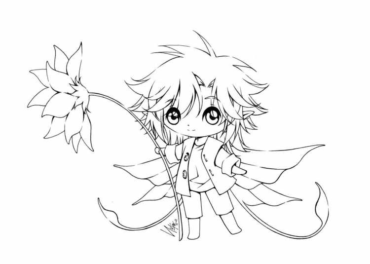 Раскраски Чиби