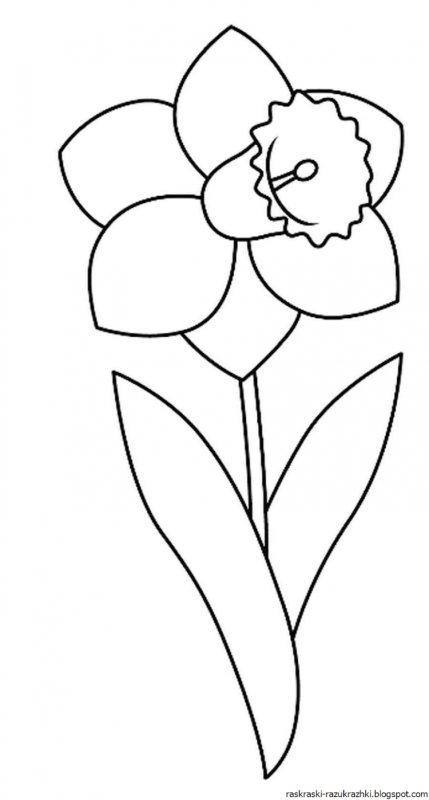 Контуры цветов для аппликации