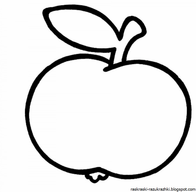 Яблоко линейный рисунок