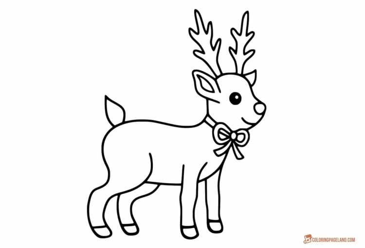 Олень деревянный для раскрашивания