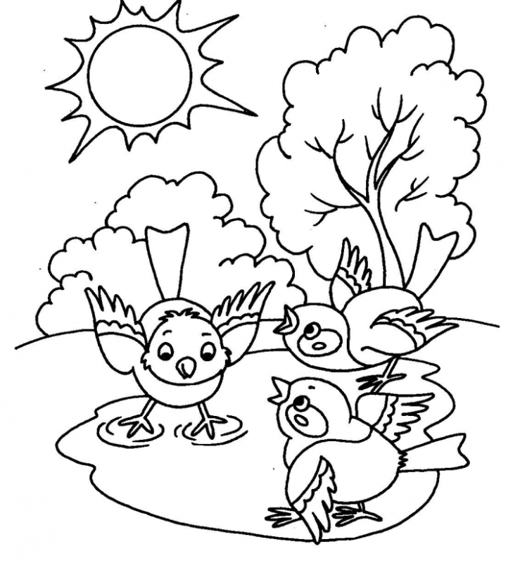 Раскраска пейзаж